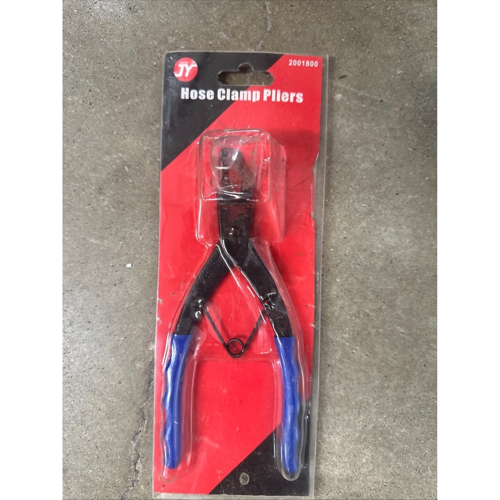 JY 2001800 8in Bent Long Nose Spring Hose Clamp Pliers Flat Band‎ Fuel Line Tool